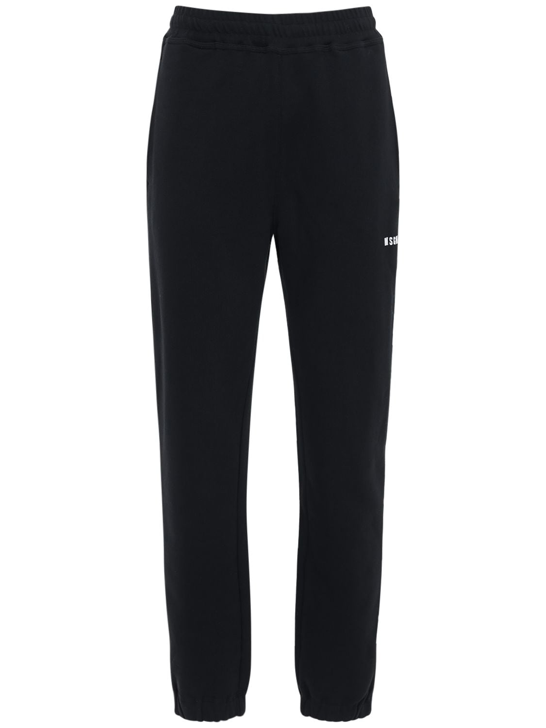 Msgm Logo-print Tapered Track Pants In Black