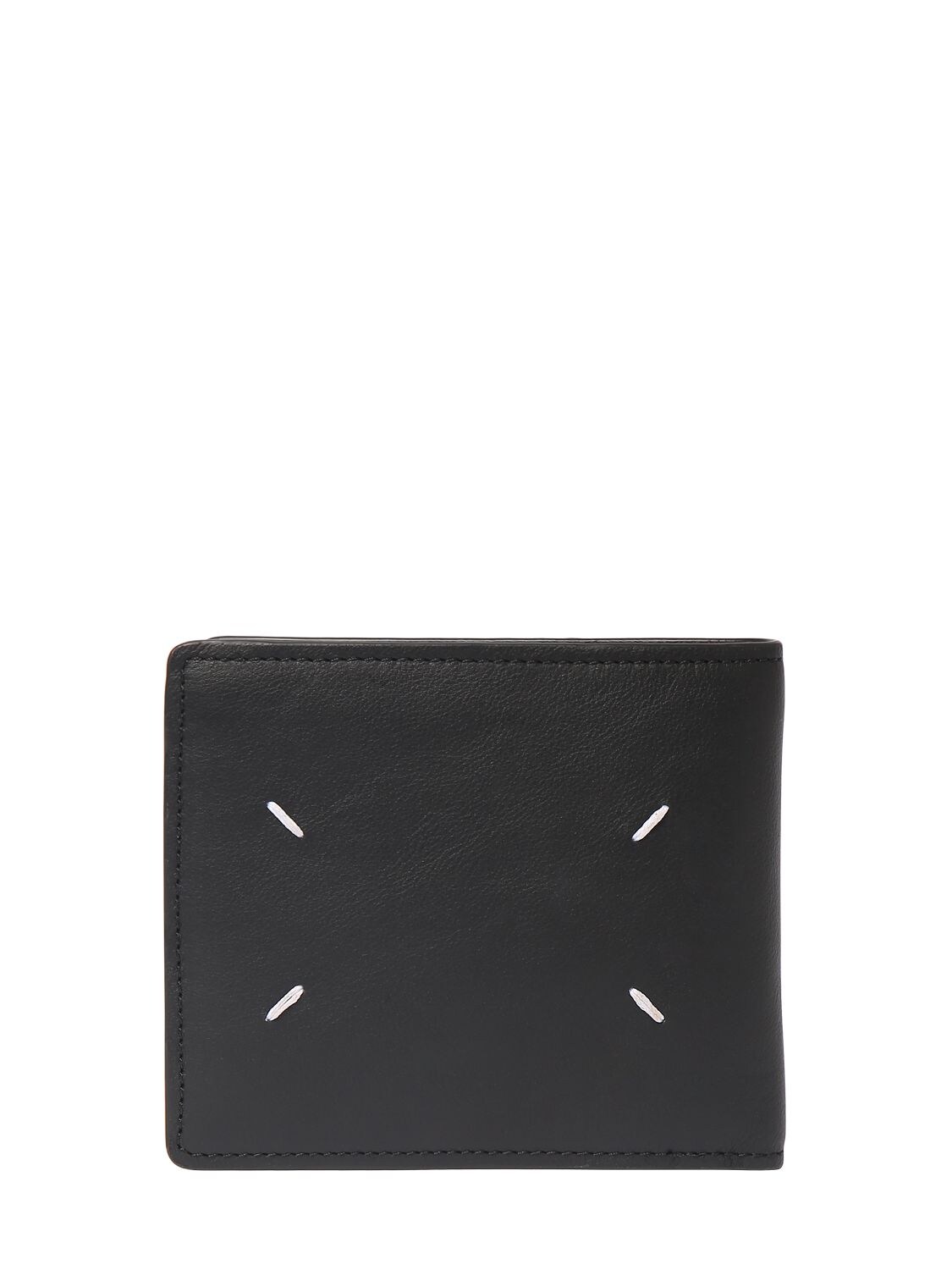 Maison Margiela Label Eco Leather Billfold Wallet In Black | ModeSens
