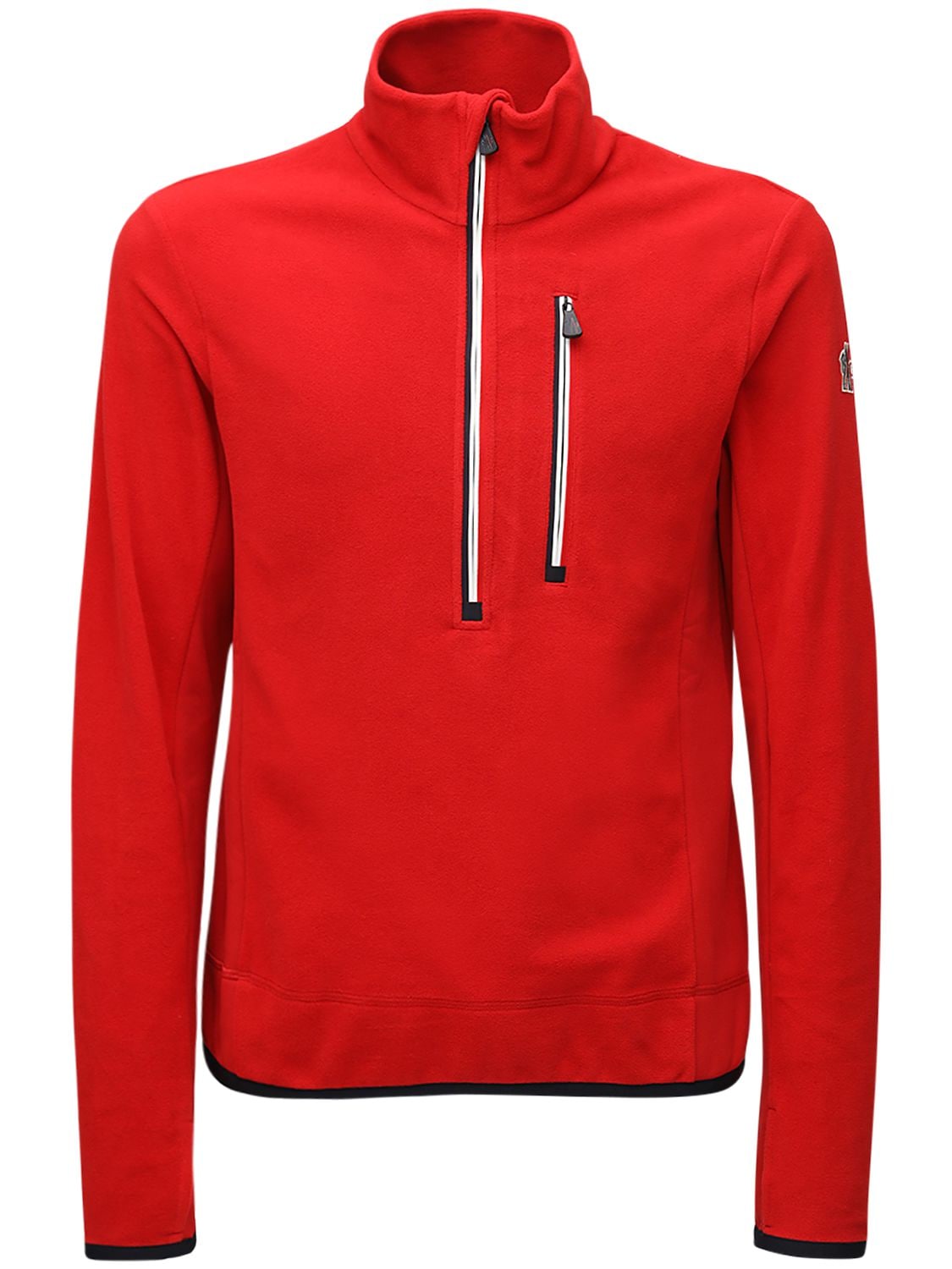 Moncler Nylon Fleece Sweatshirt In Red