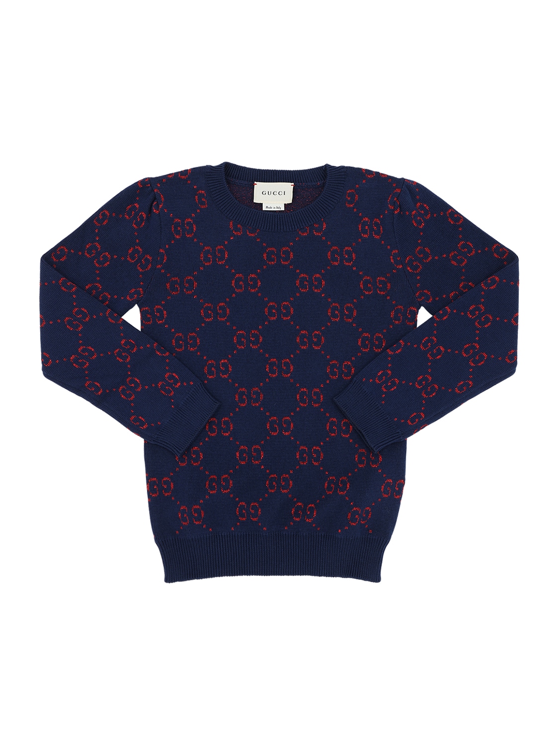 Logo Cotton & Lurex Jacquard Sweater
