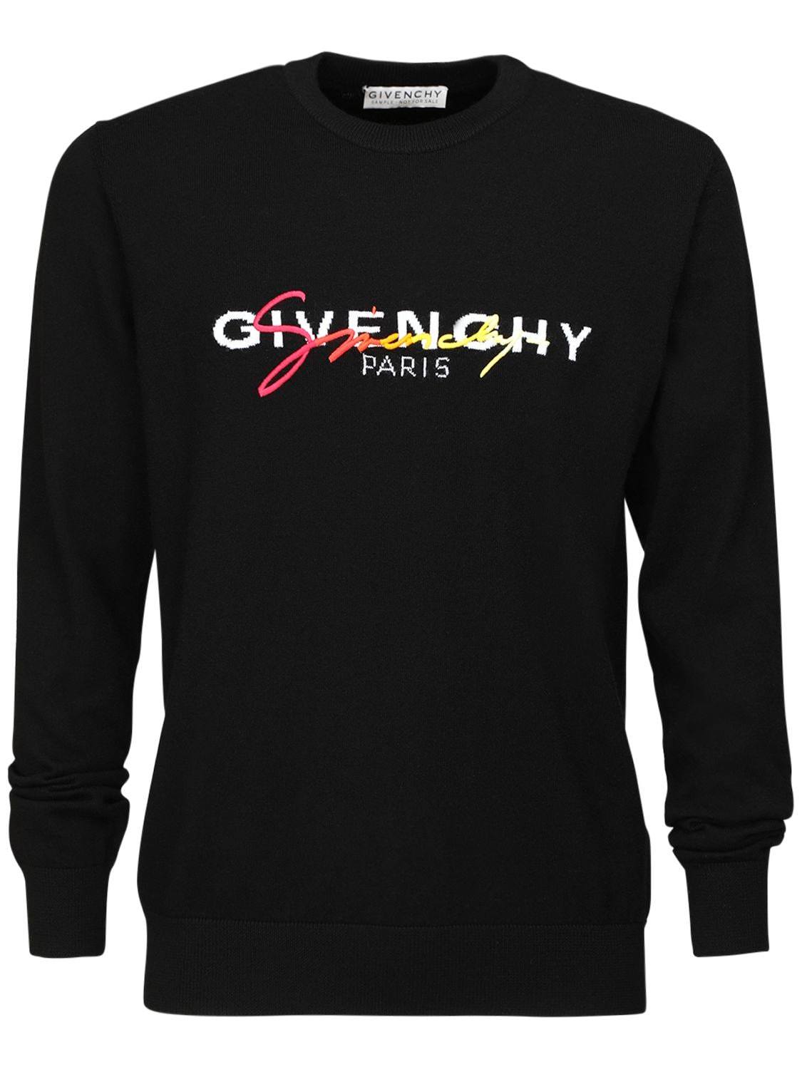 GIVENCHY LOGO EMBROIDERED WOOL KNIT jumper,72ILBF009-MDE30