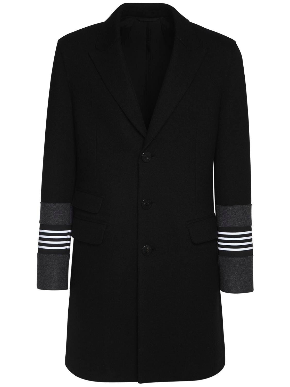 NEIL BARRETT WOOL BLEND SINGLE BREAST COAT,72ILBI041-MTYZOA2