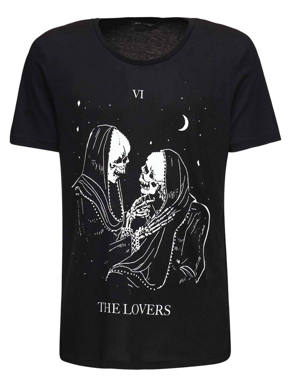 Htc Los Angeles Skull Print Cotton Blend T-shirt In Black