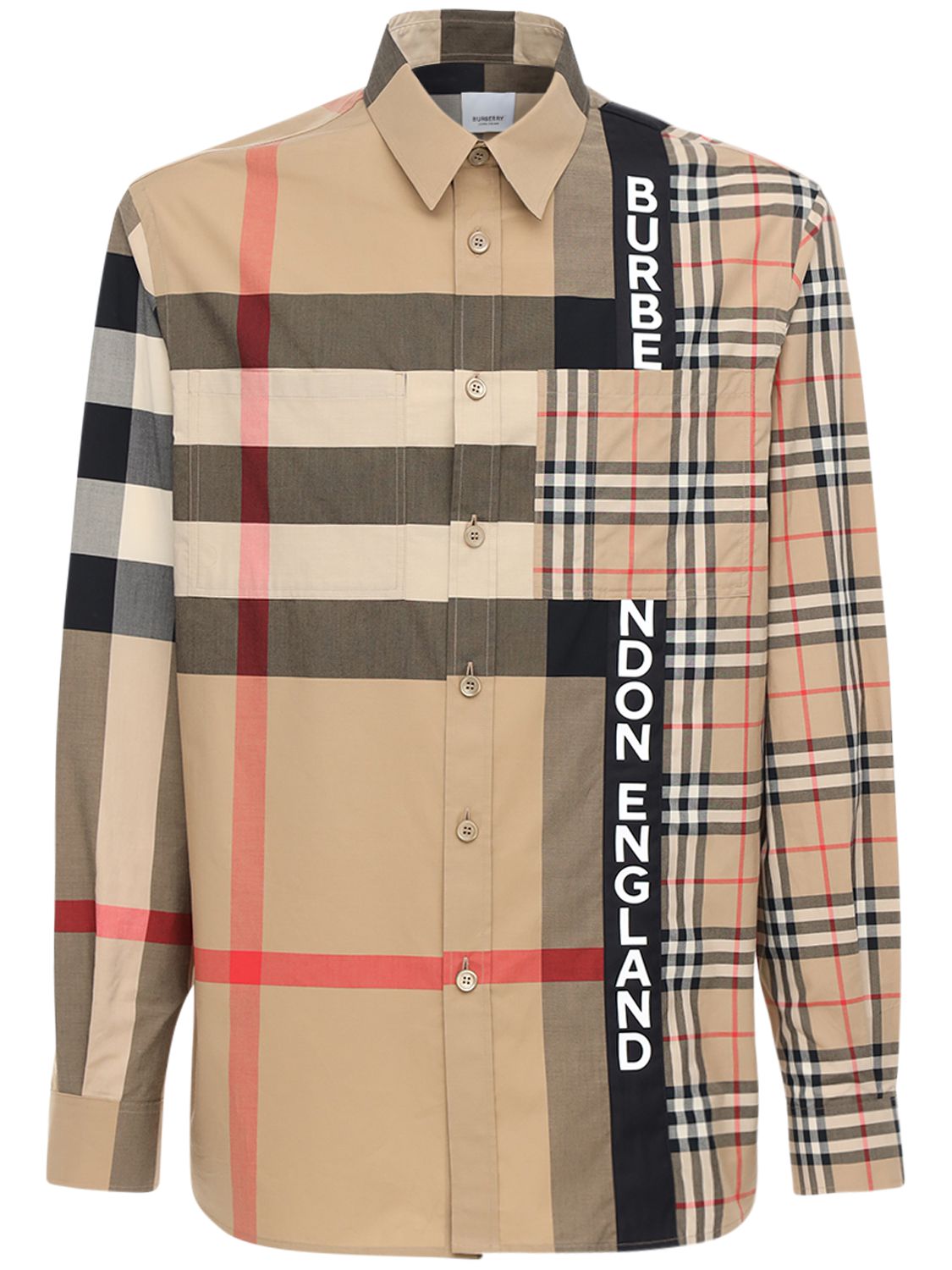 burberry shirt with plaid cuffs