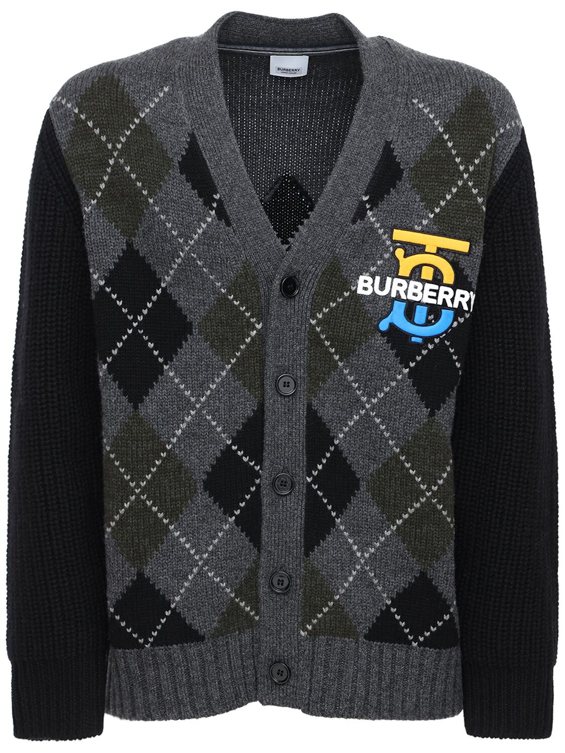 BURBERRY “SANTE”羊绒&羊毛针织开衫,72ILFC010-QTEYNJG1