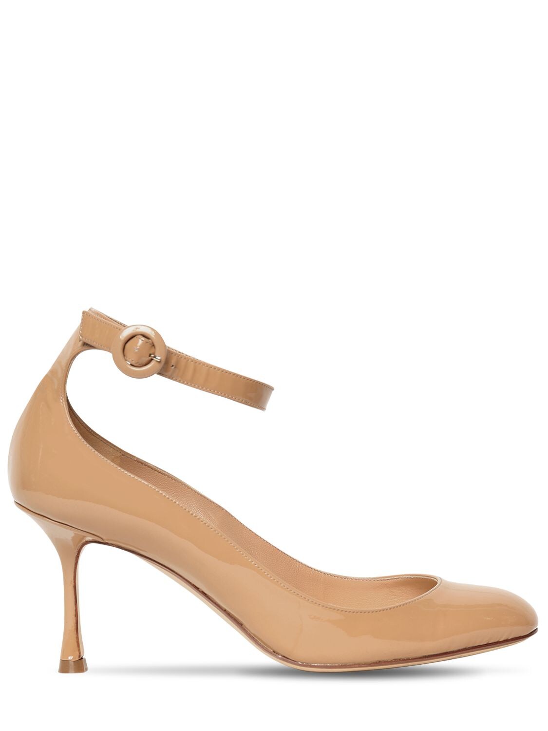 Francesco Russo 75mm Patent Leather Pumps In Beige | ModeSens