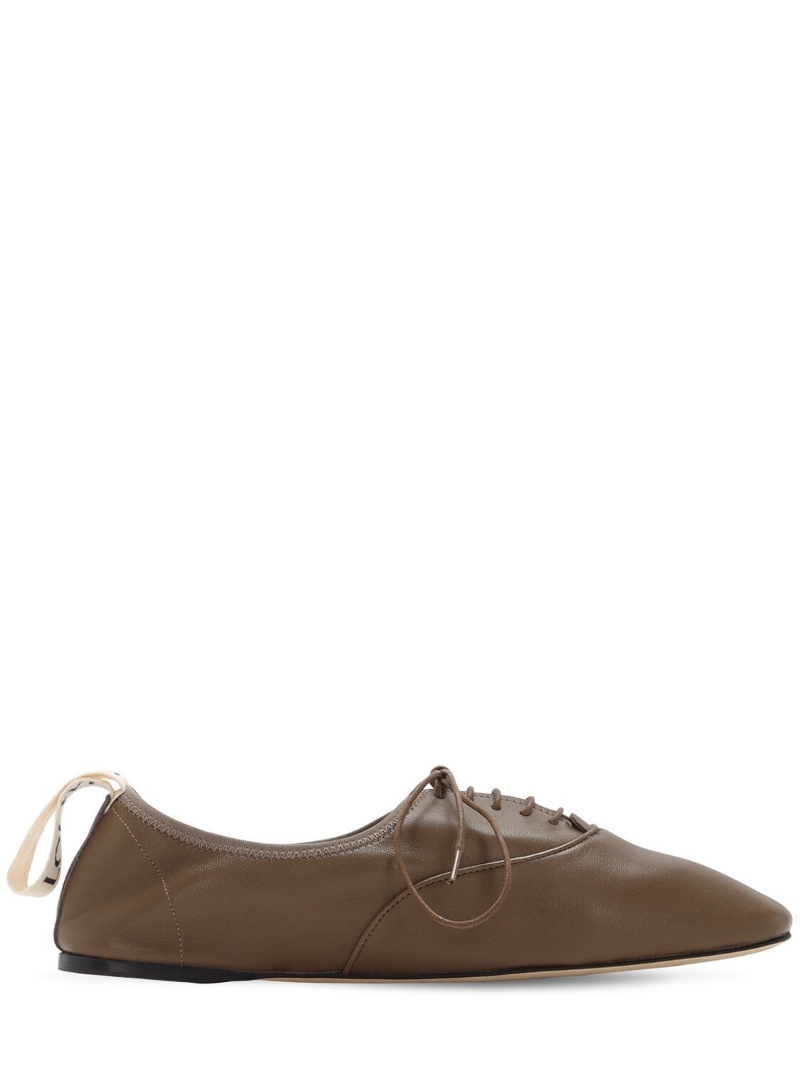 LOEWE 10MM SOFT LEATHER LACE-UP DERBY FLATS,70IWAS004-NDE2MA2