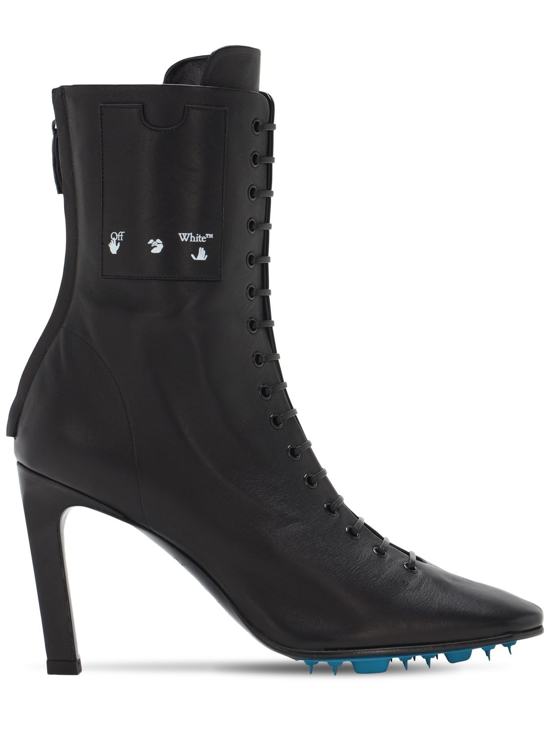 100mm Leather Ankle Boots