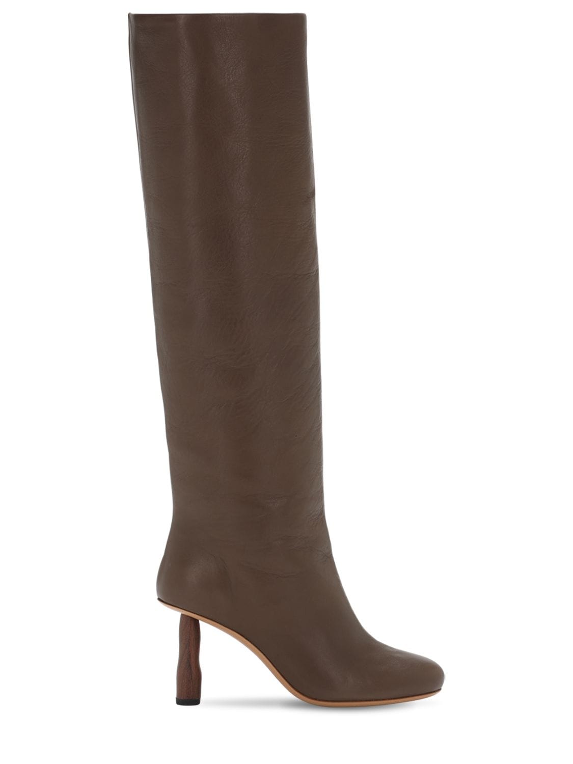 80mm Leather Tall Boots