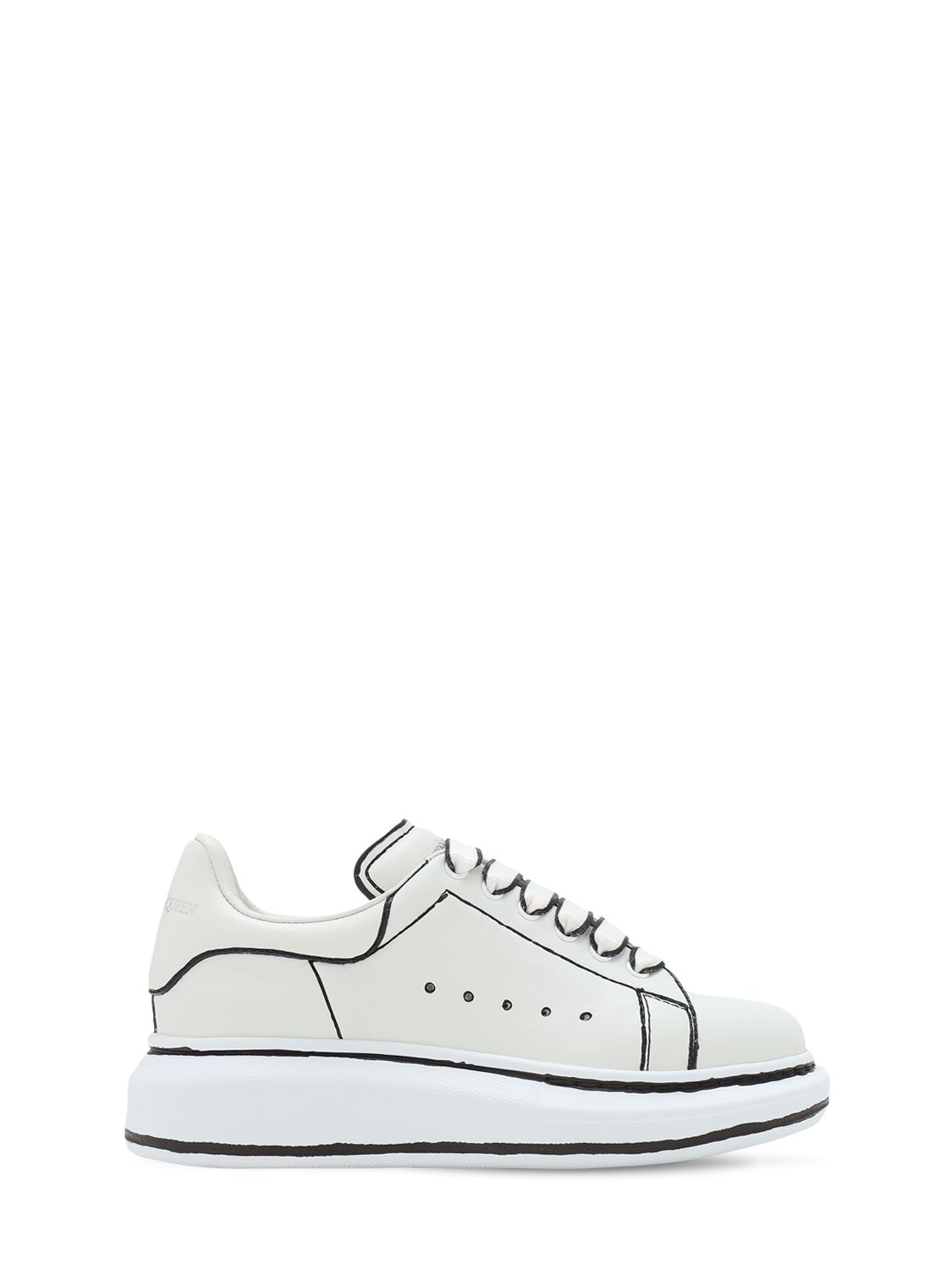 ALEXANDER MCQUEEN LEATHER LACE-UP SNEAKERS,72ILXS005-OTA2MQ2
