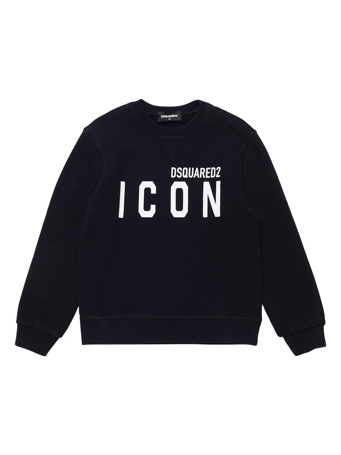 DSQUARED2 ICON PRINT COTTON SWEATSHIRT,72ILXZ011-RFE5MDA1