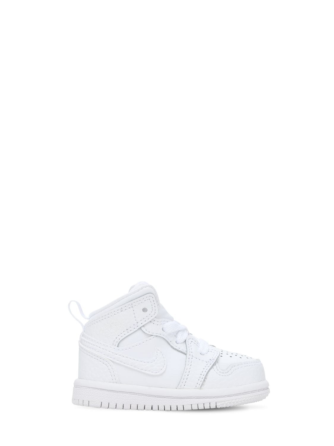 Nike Kids' Jordan 1 Mid Sneakers In White