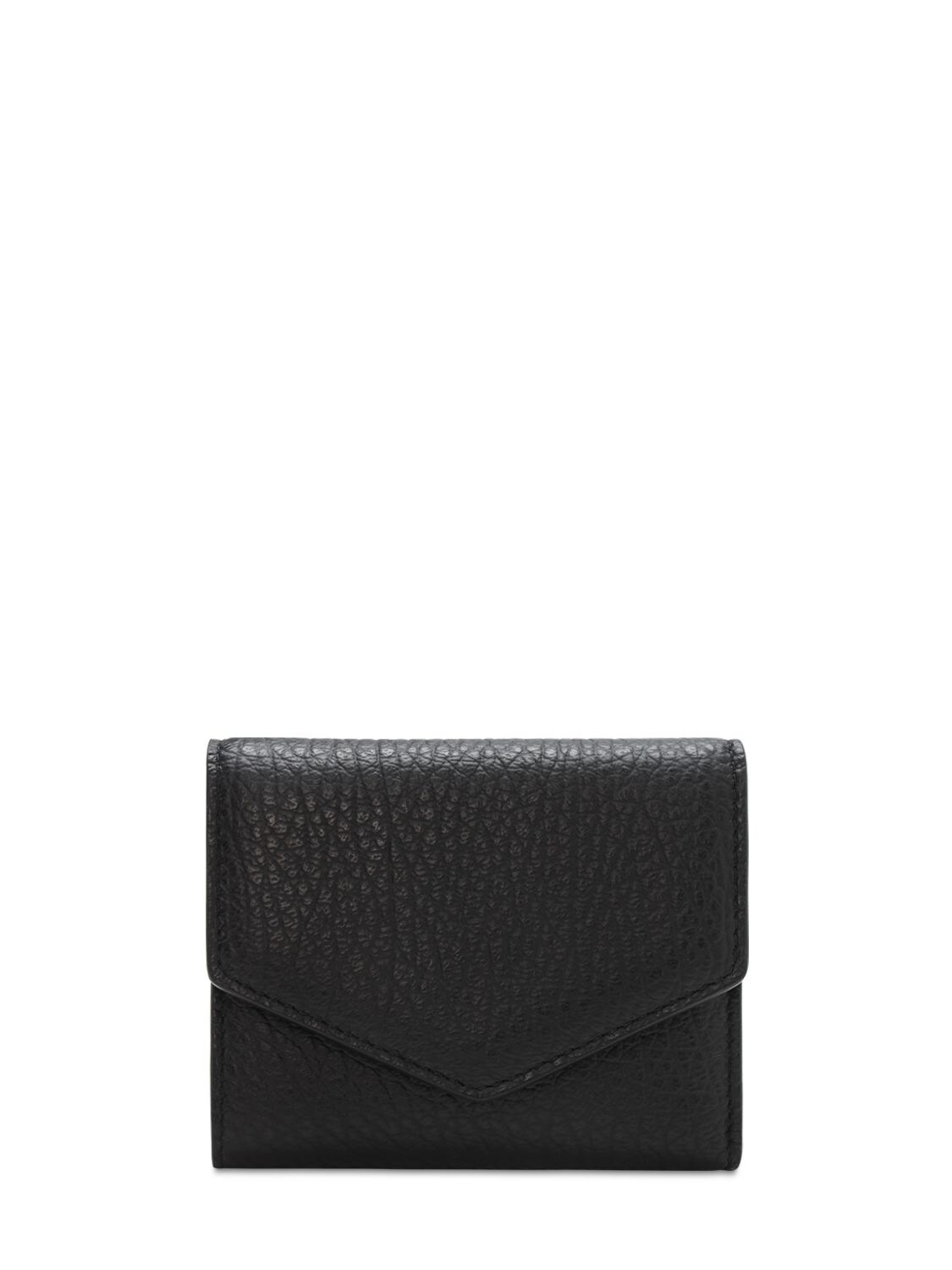 Maison Margiela Letter Grained Leather Wallet In Black | ModeSens
