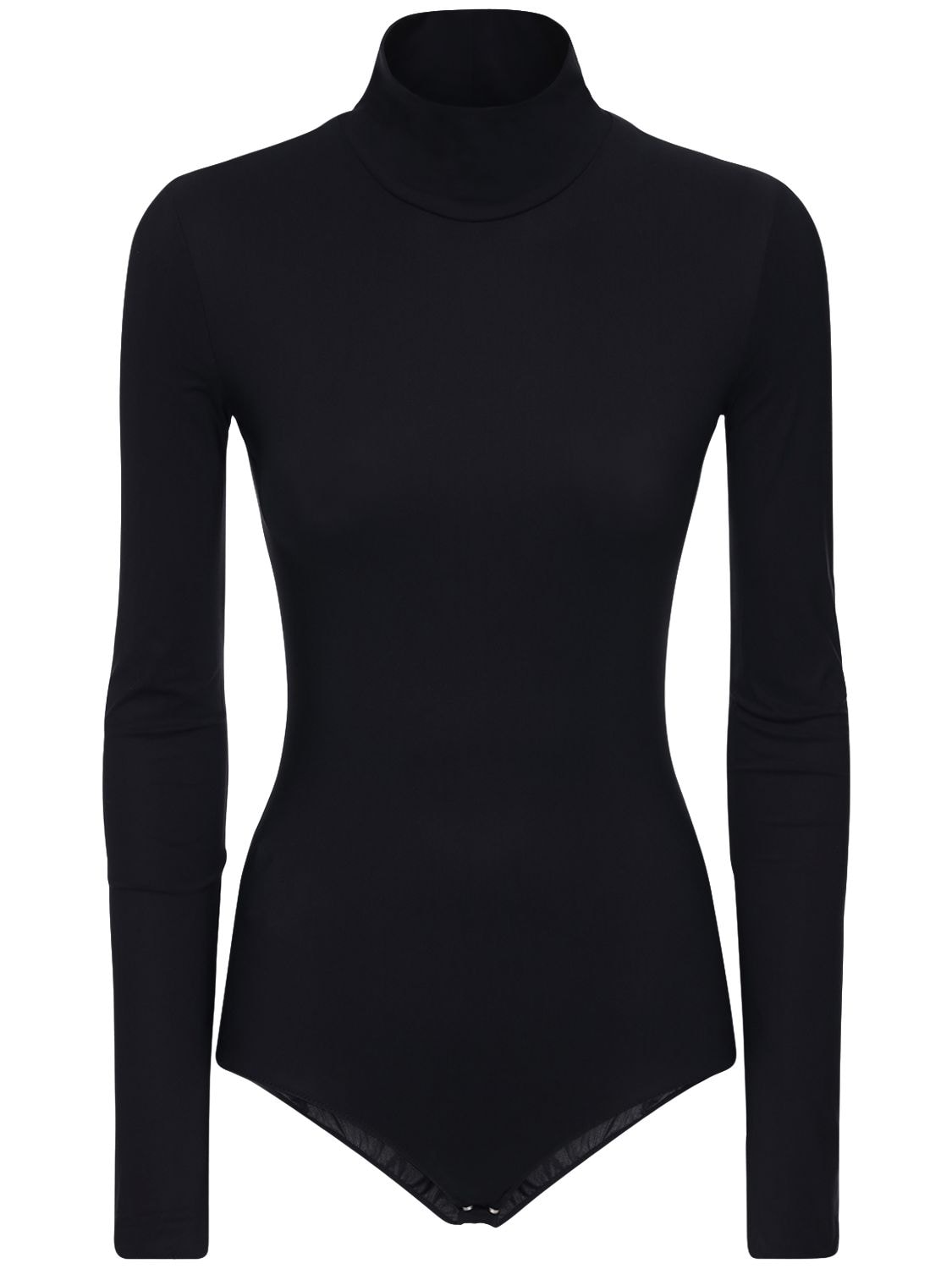 Maison Margiela Stretch Jersey Turtleneck Bodysuit In Black