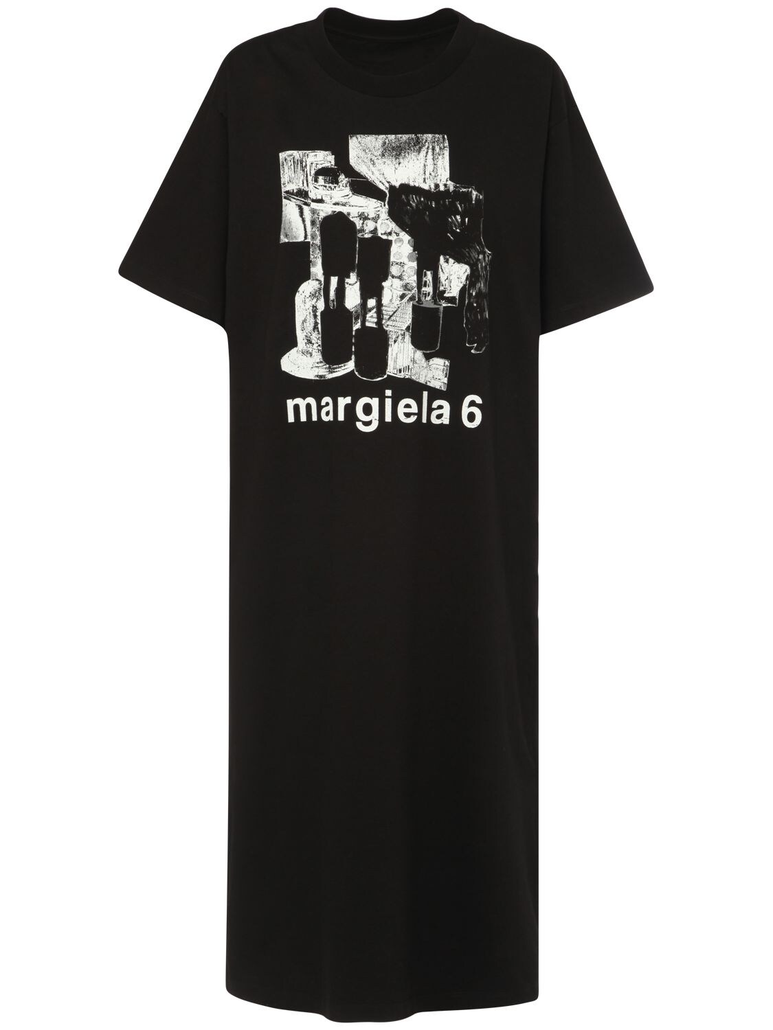 MM6 MAISON MARGIELA 印花纯棉平纹针织卫衣裙,72IM8L023-OTAW0