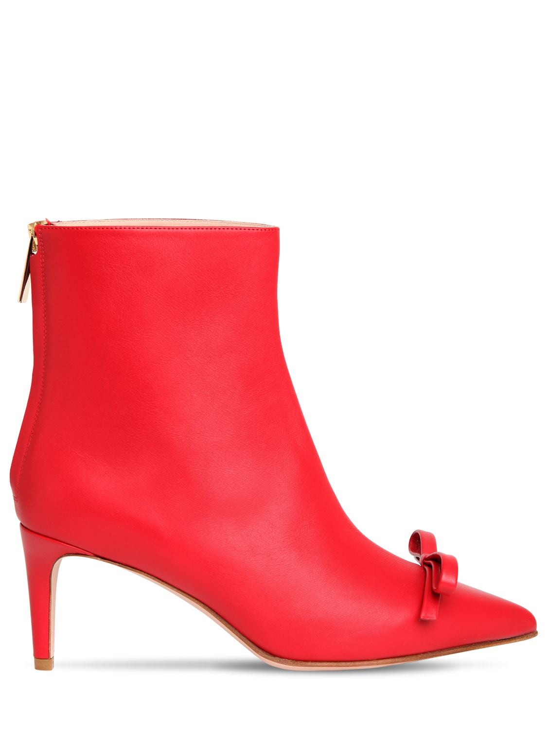 RED VALENTINO 60MM LEATHER ANKLE BOOTS,72IMAG006-MZHA0