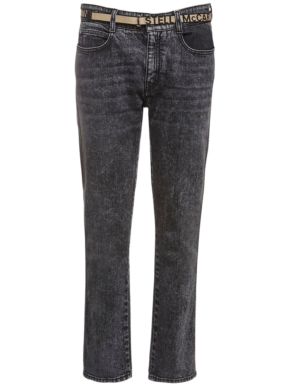 STELLA MCCARTNEY ECO DENIM SKINNY BOYFRIEND JEANS W/ BELT,72IMAV049-MTAXMW2