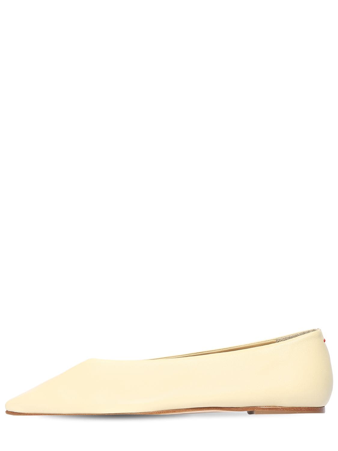 Aeyde 10mm Betty Leather Ballerinas In Cream