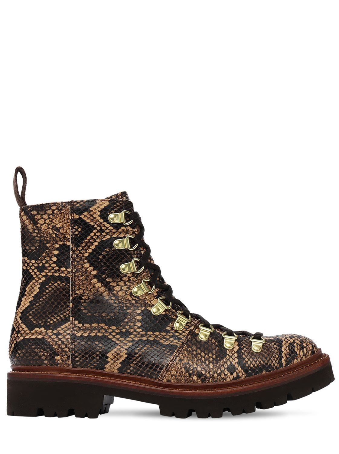 leopard grenson boots