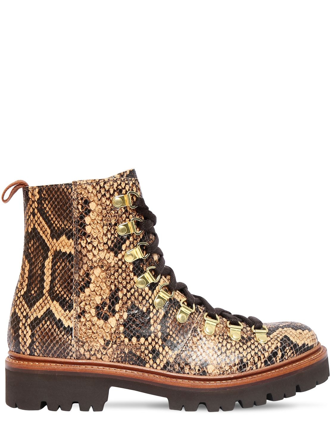 leopard leather boots
