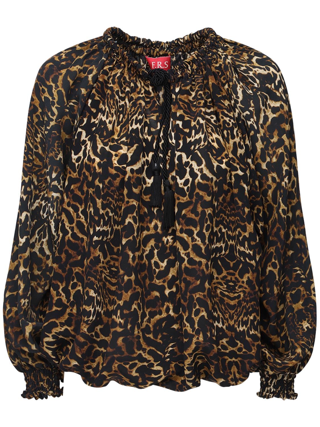 F.R.S. FOR RESTLESS SLEEPERS Leopard Print Silk Crepe Shirt