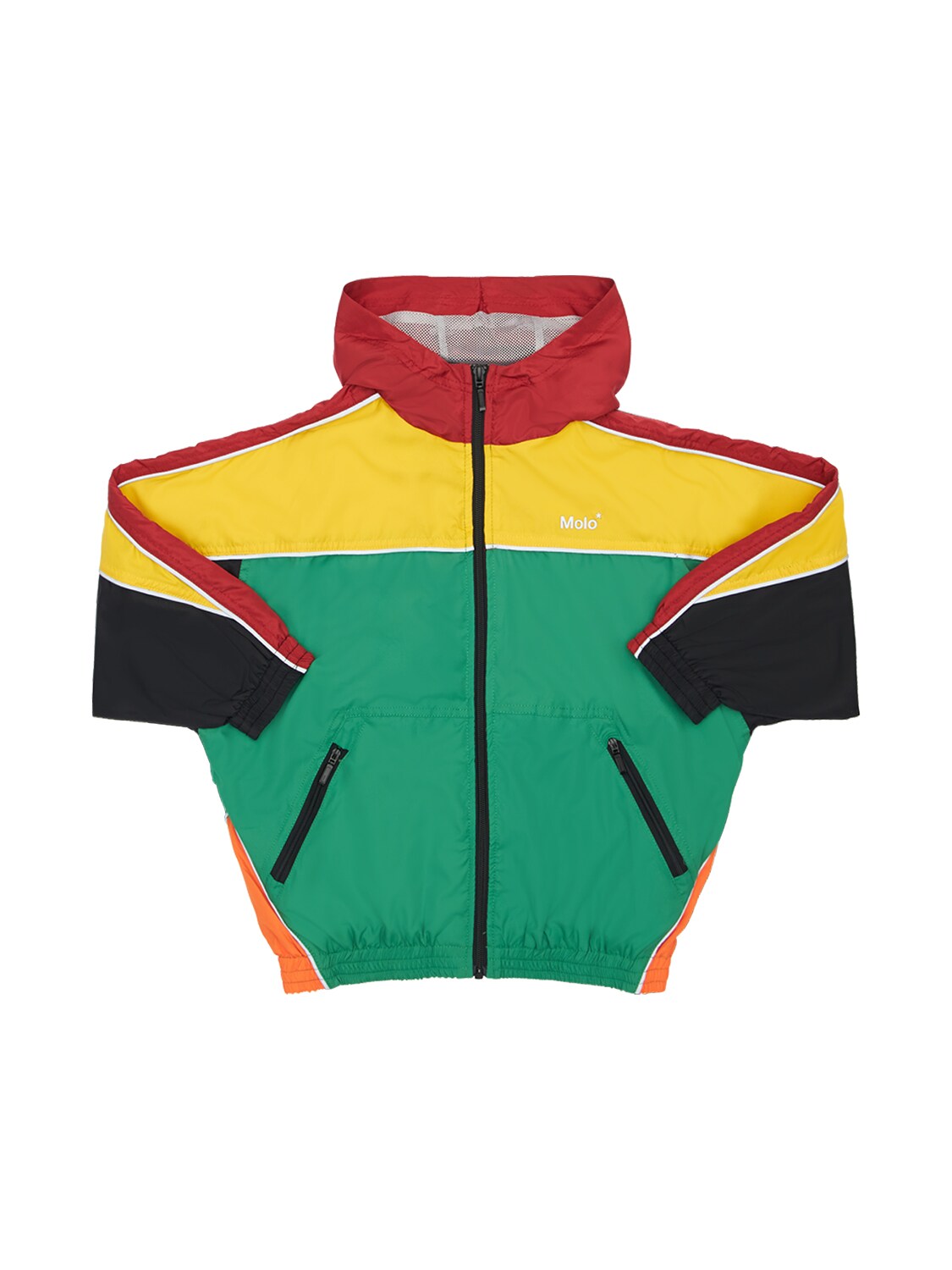 MOLO COLOR BLOCK NYLON JACKET W/ HOOD,72IODW015-ODIWNG2