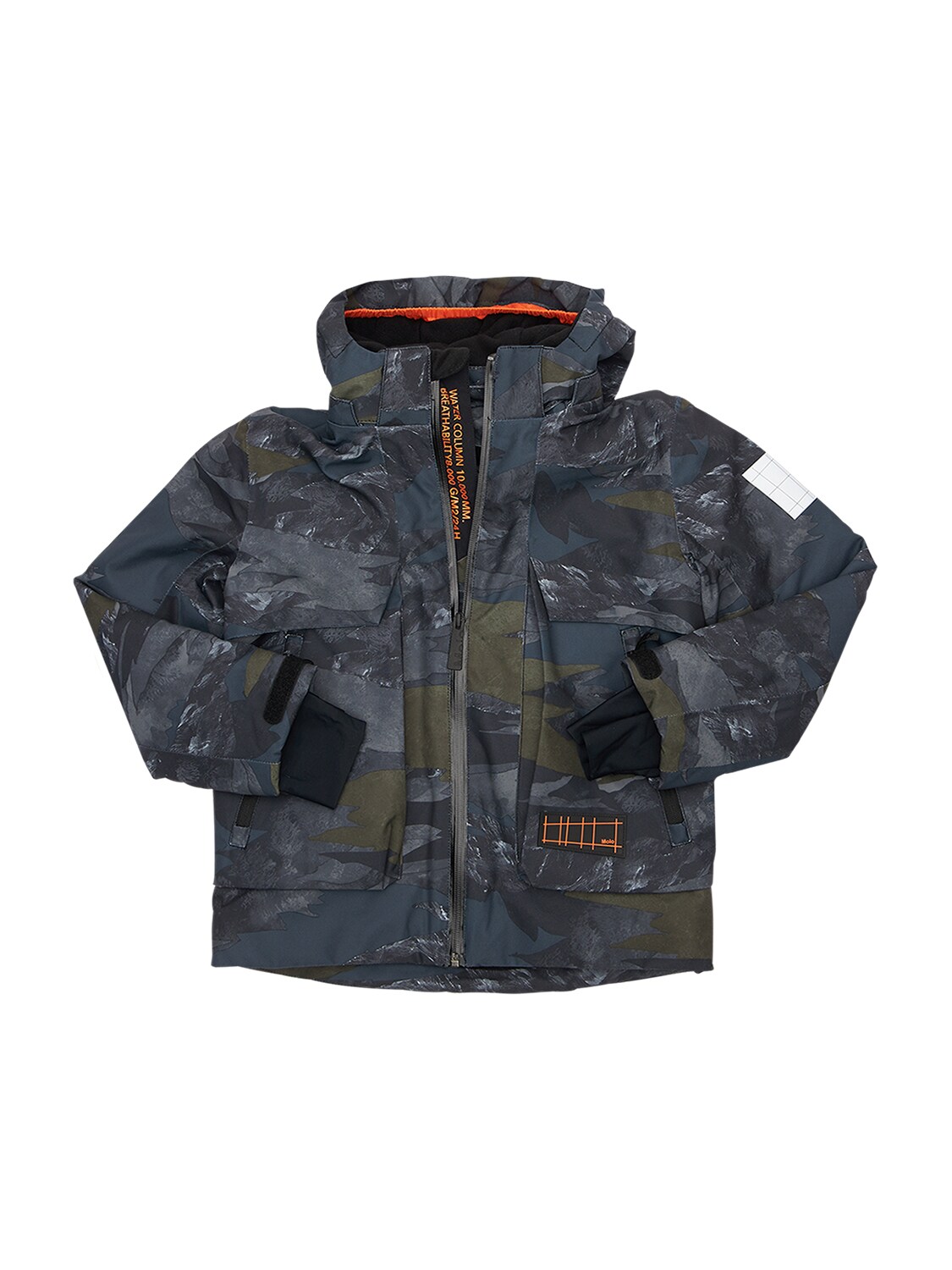 MOLO CAMOUFLAGE PRINT NYLON SKI JACKET,72IODX041-NJEZOA2