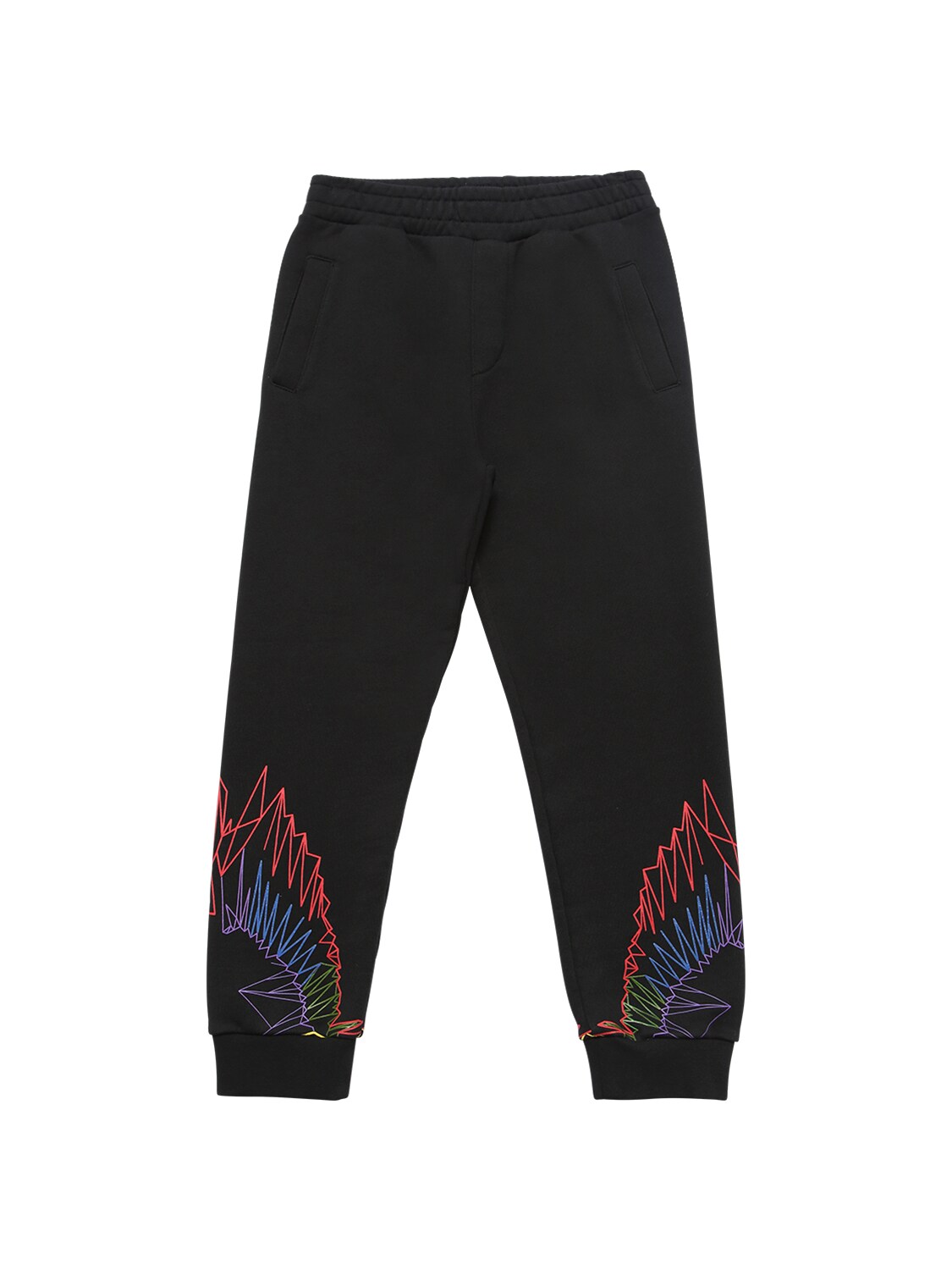 MARCELO BURLON COUNTY OF MILAN WINGS PRINT COTTON BLEND SWEATPANTS,72IOEM030-QJAXMA2