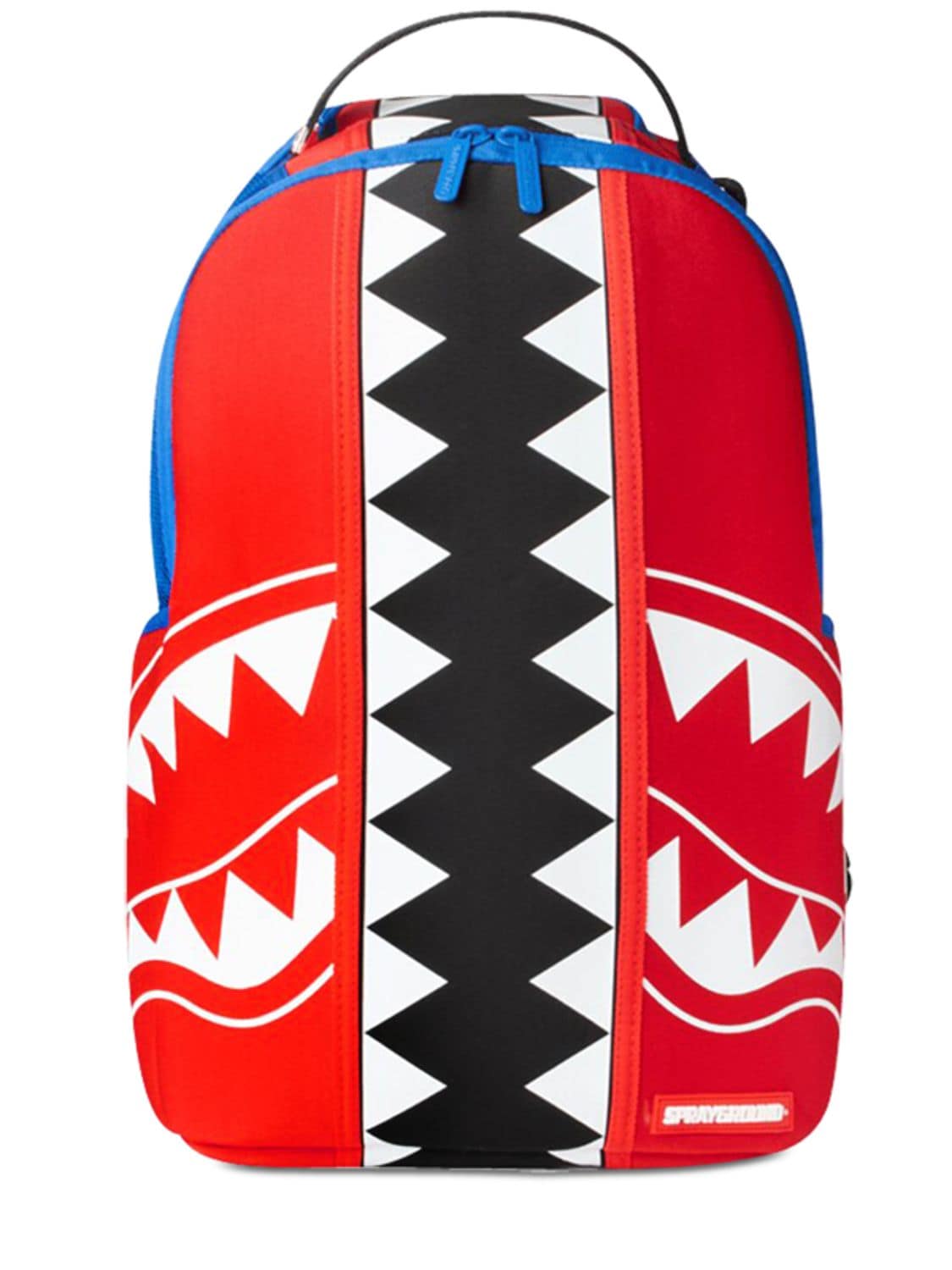 Sprayground Kids' Shark Printed Canvas Backpack In Red
