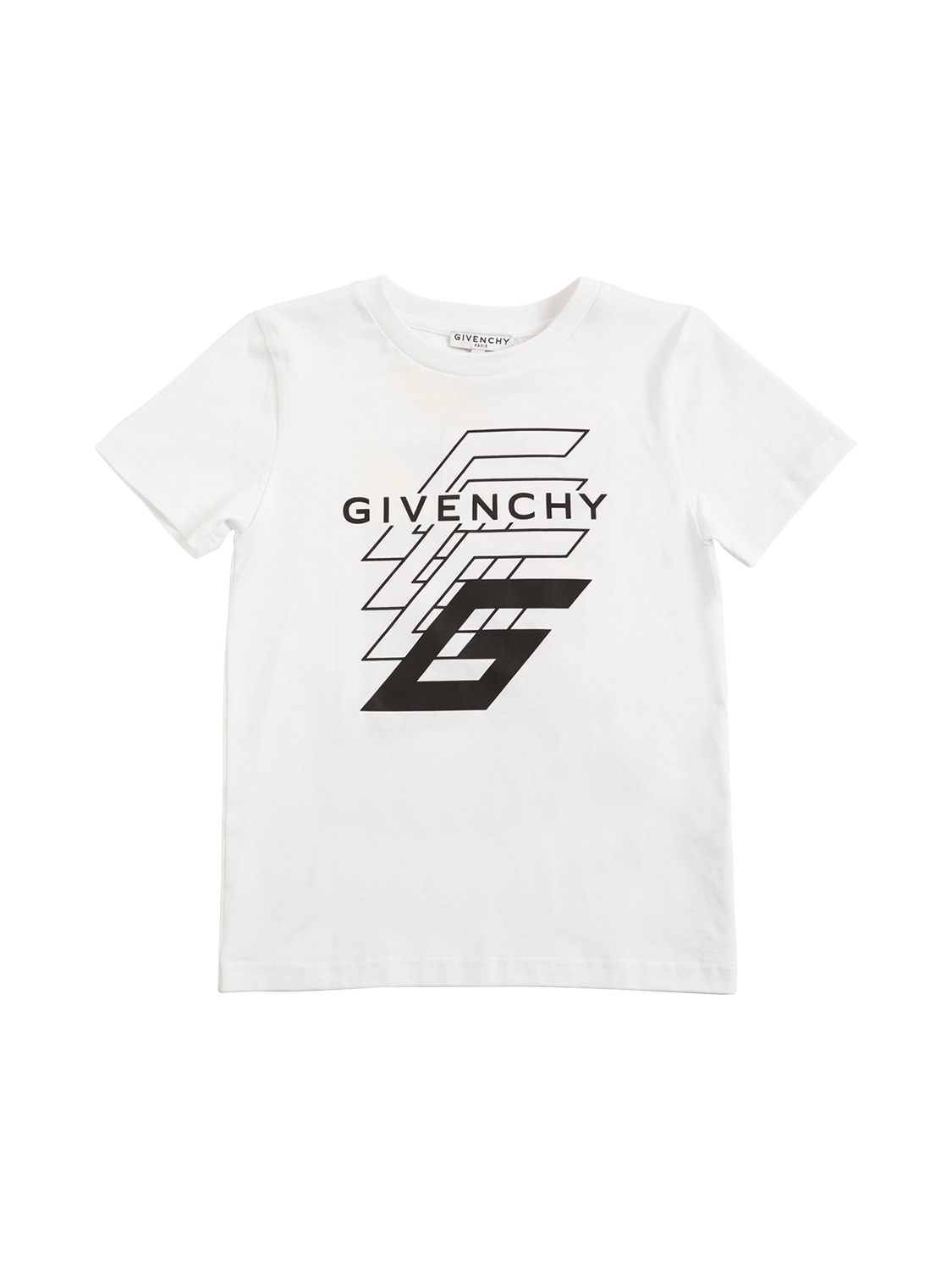 Givenchy Kids' Logo Print Cotton Jersey T-shirt In White