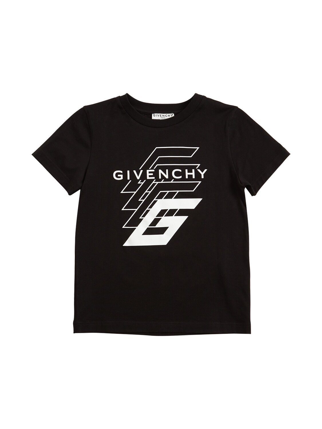 GIVENCHY LOGO PRINT COTTON JERSEY T-SHIRT,72IOFL058-MDLC0