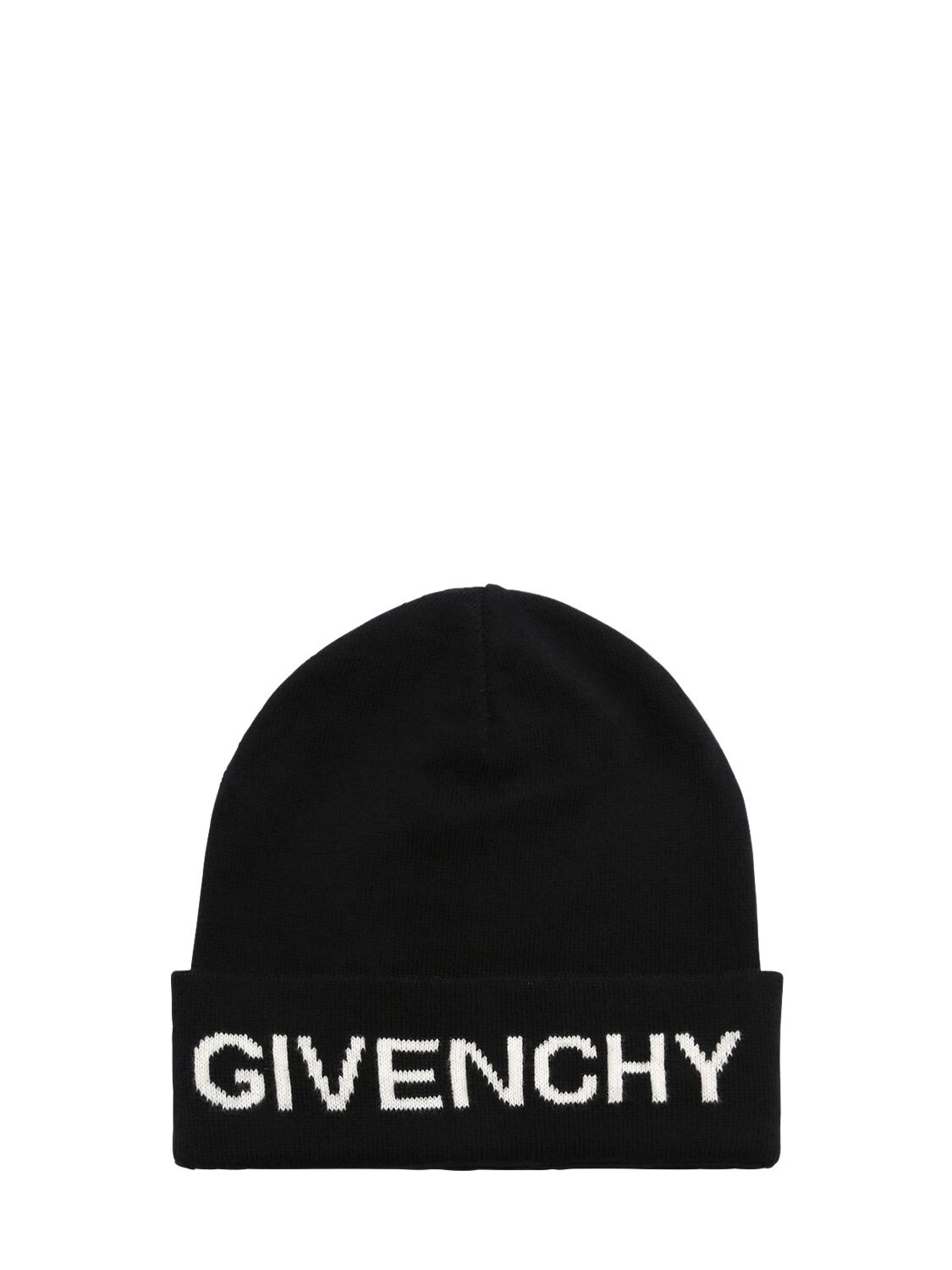GIVENCHY KNIT COTTON & CASHMERE BEANIE HAT,72IOFL091-MDLC0
