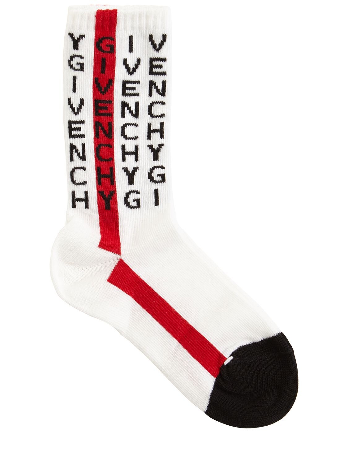 Givenchy Men's Logo Intarsia Knit Cotton Socks White 35