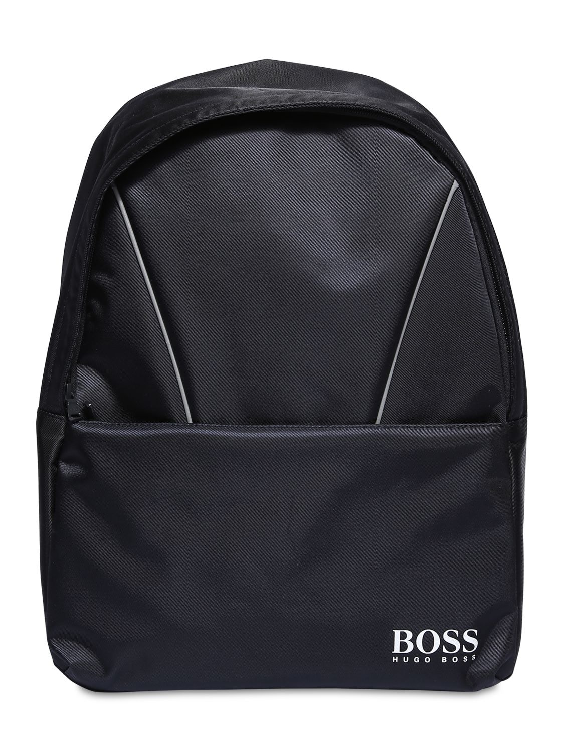 Hugo Boss Kids' Logo Jacquard Nylon Backpack In Blue