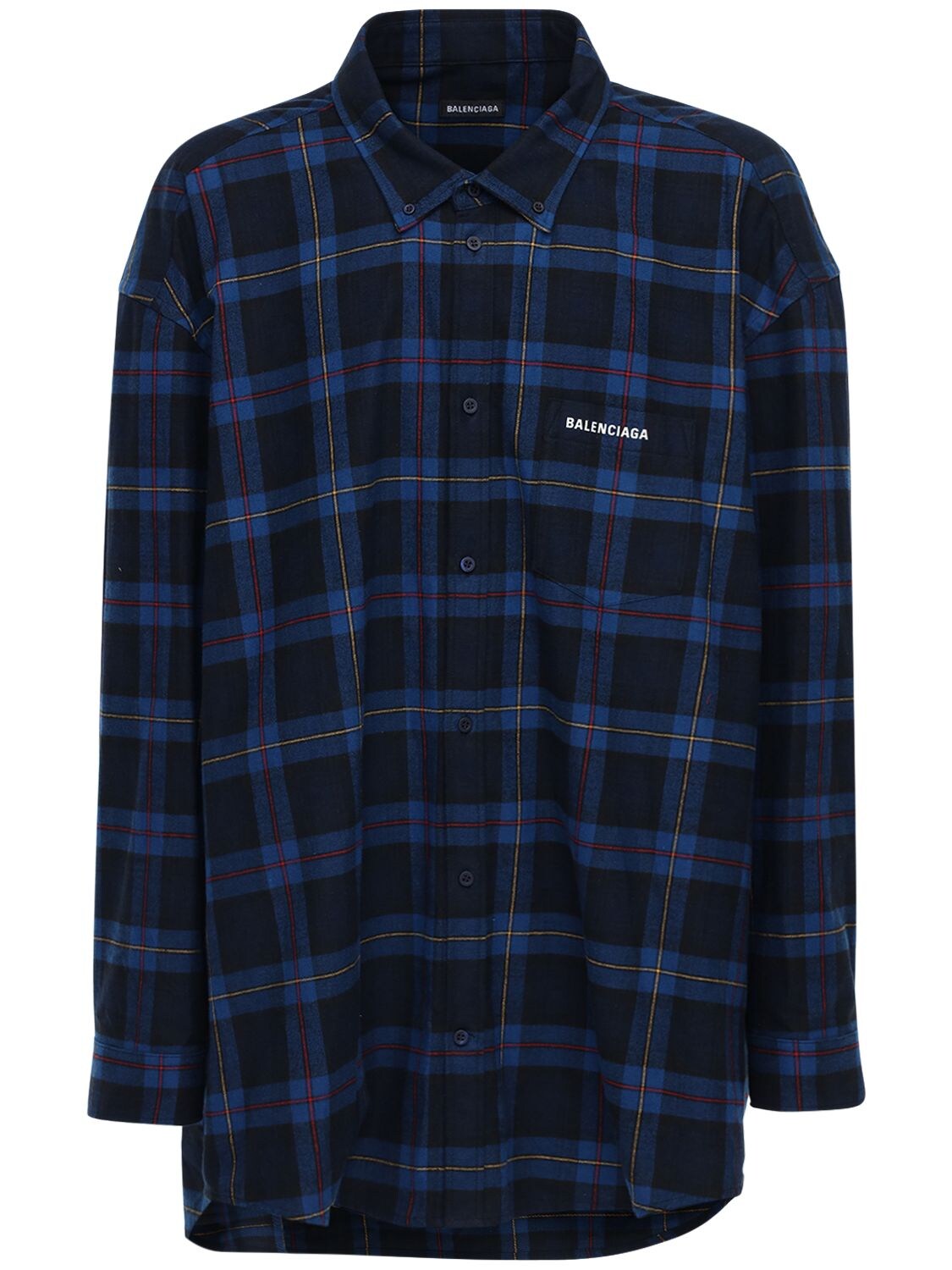 BALENCIAGA OVER CHECK SHIRT,72IOFW039-NDQ1MA2