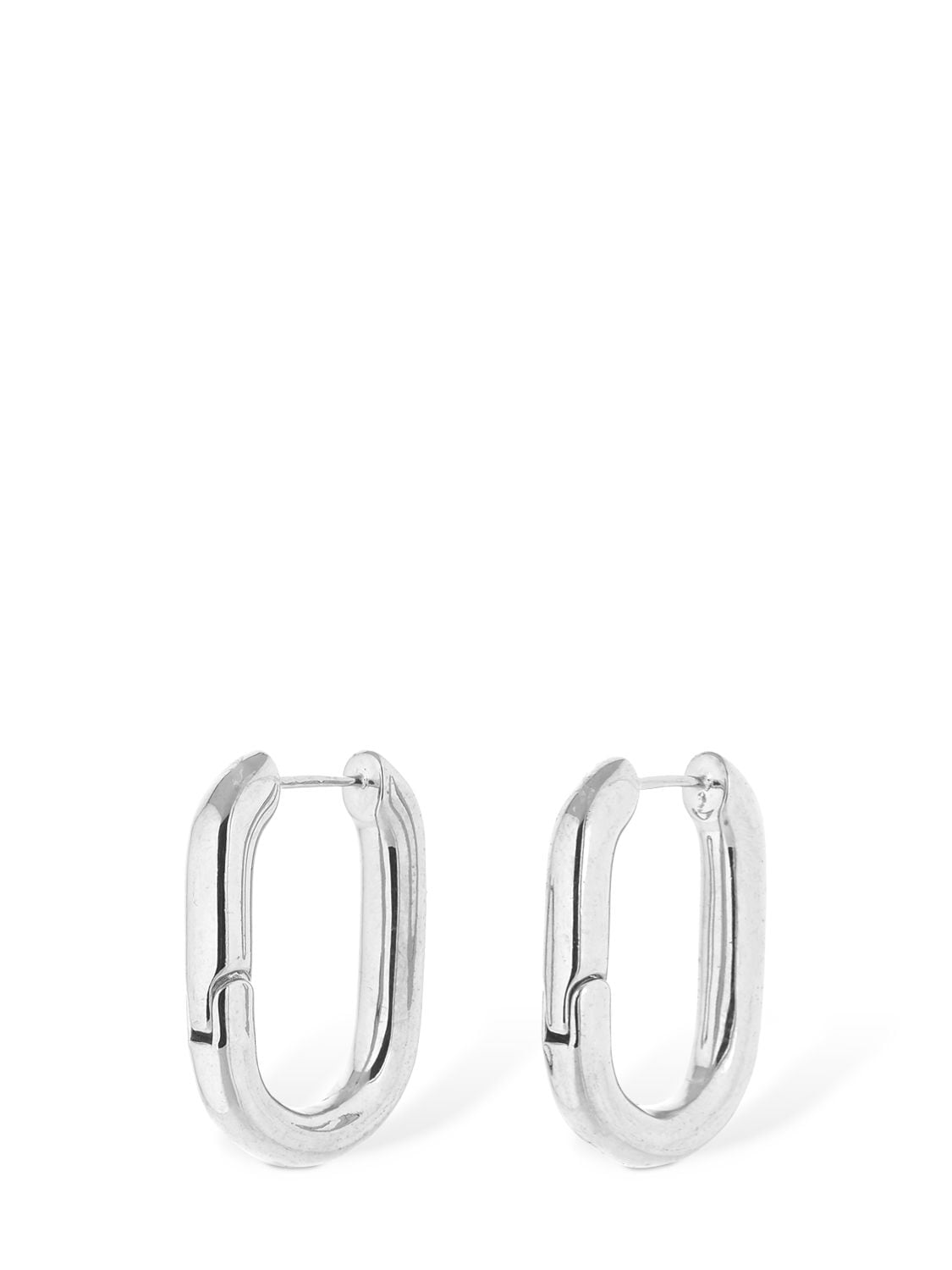 Shop Federica Tosi Christy Hoop Earrings In Silver