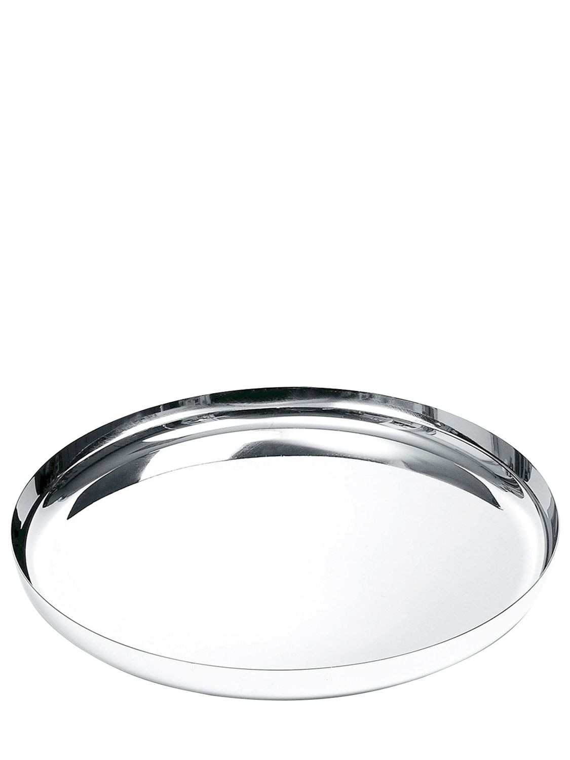 Alessi Round Steel Tray In Silver