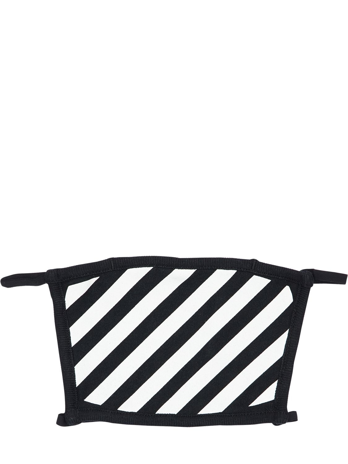 Diagonal Stripes Cotton Face Mask