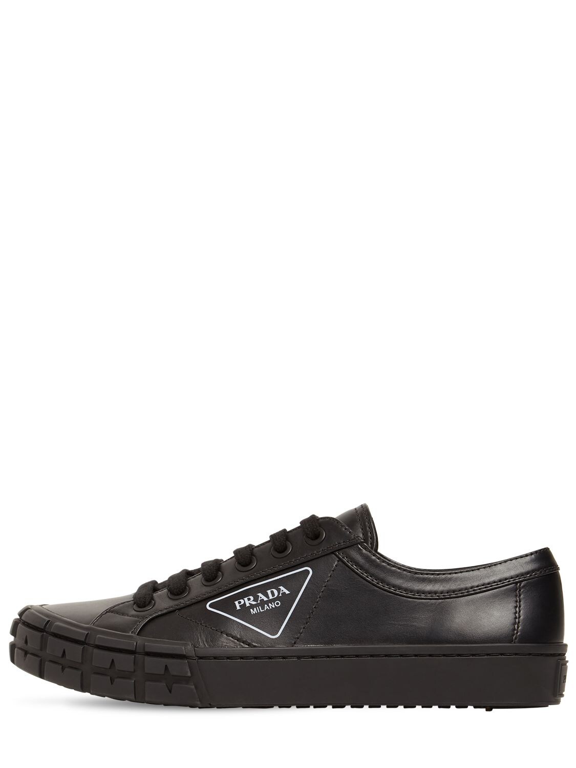 Logo Print Leather Low Sneakers