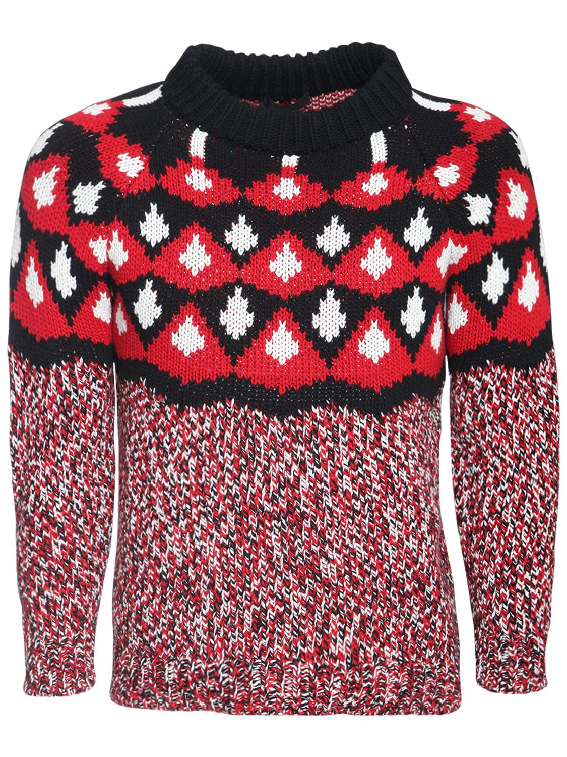 PRADA Jacquard Wool & Cashmere Knit Sweater