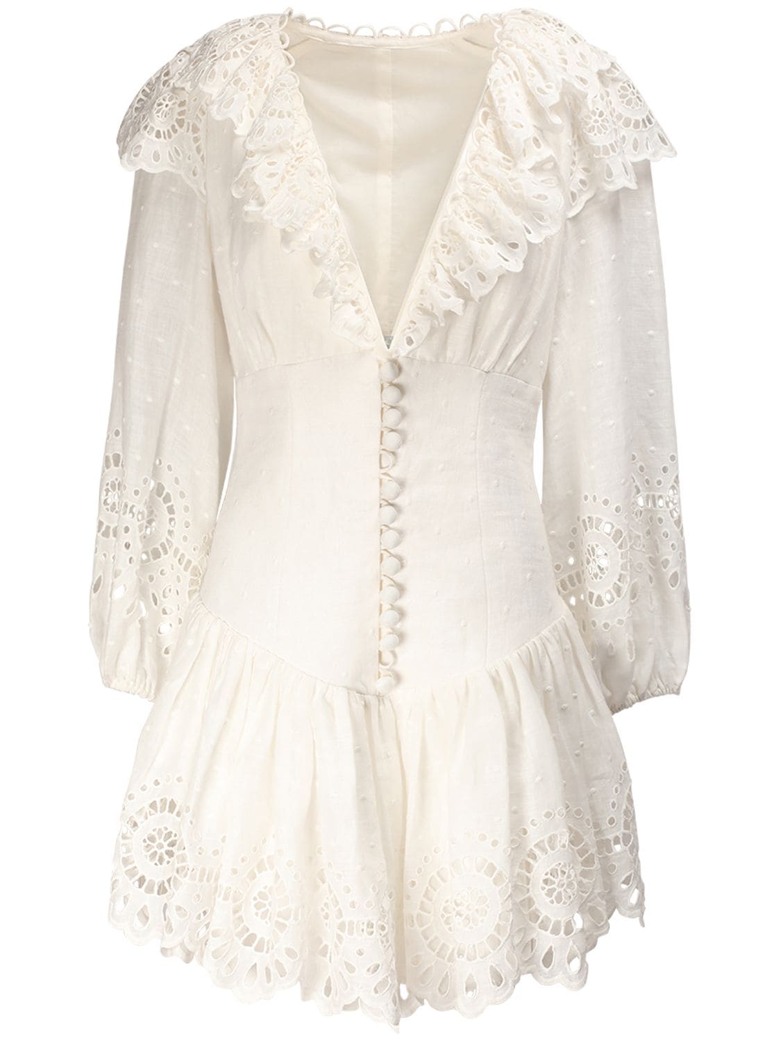zimmermann white mini dress