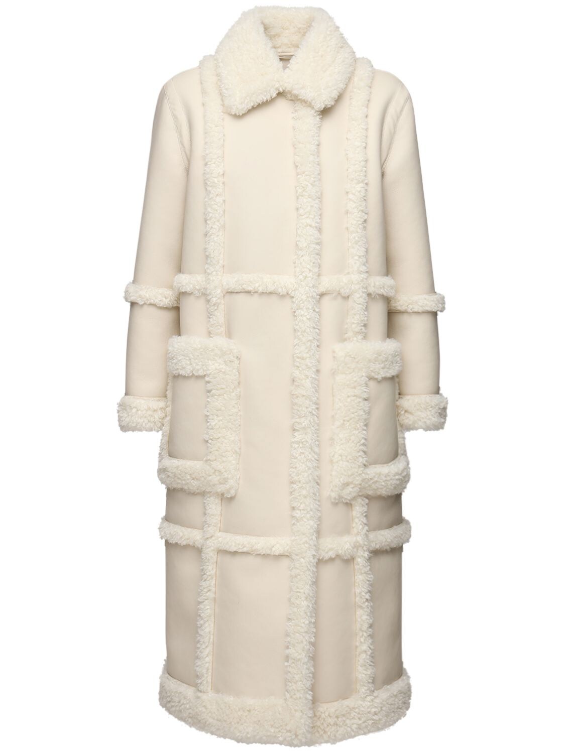 stand studio patrice faux shearling coat