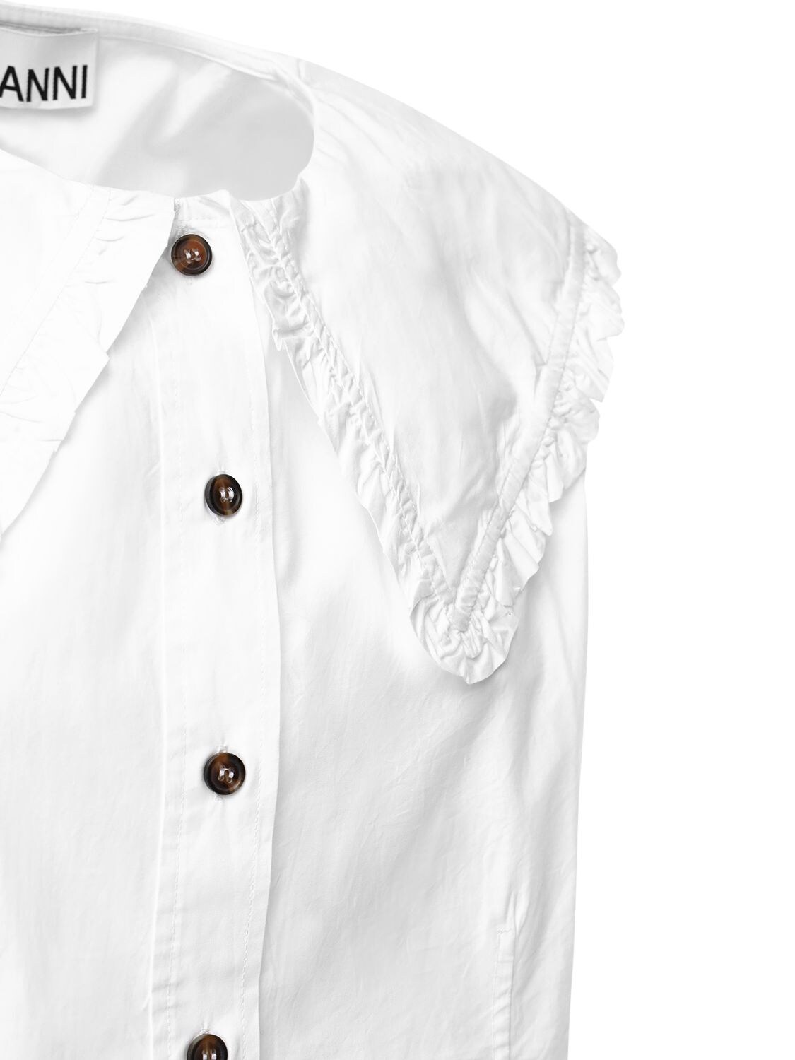 ganni white collar shirt