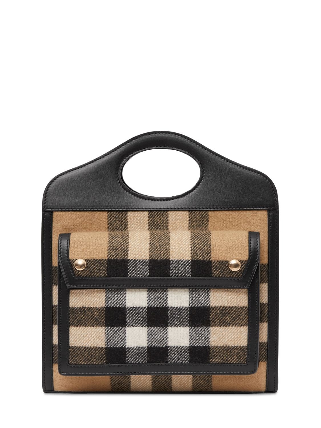 Burberry Mini Checked Pocket Bag In Archive Beige