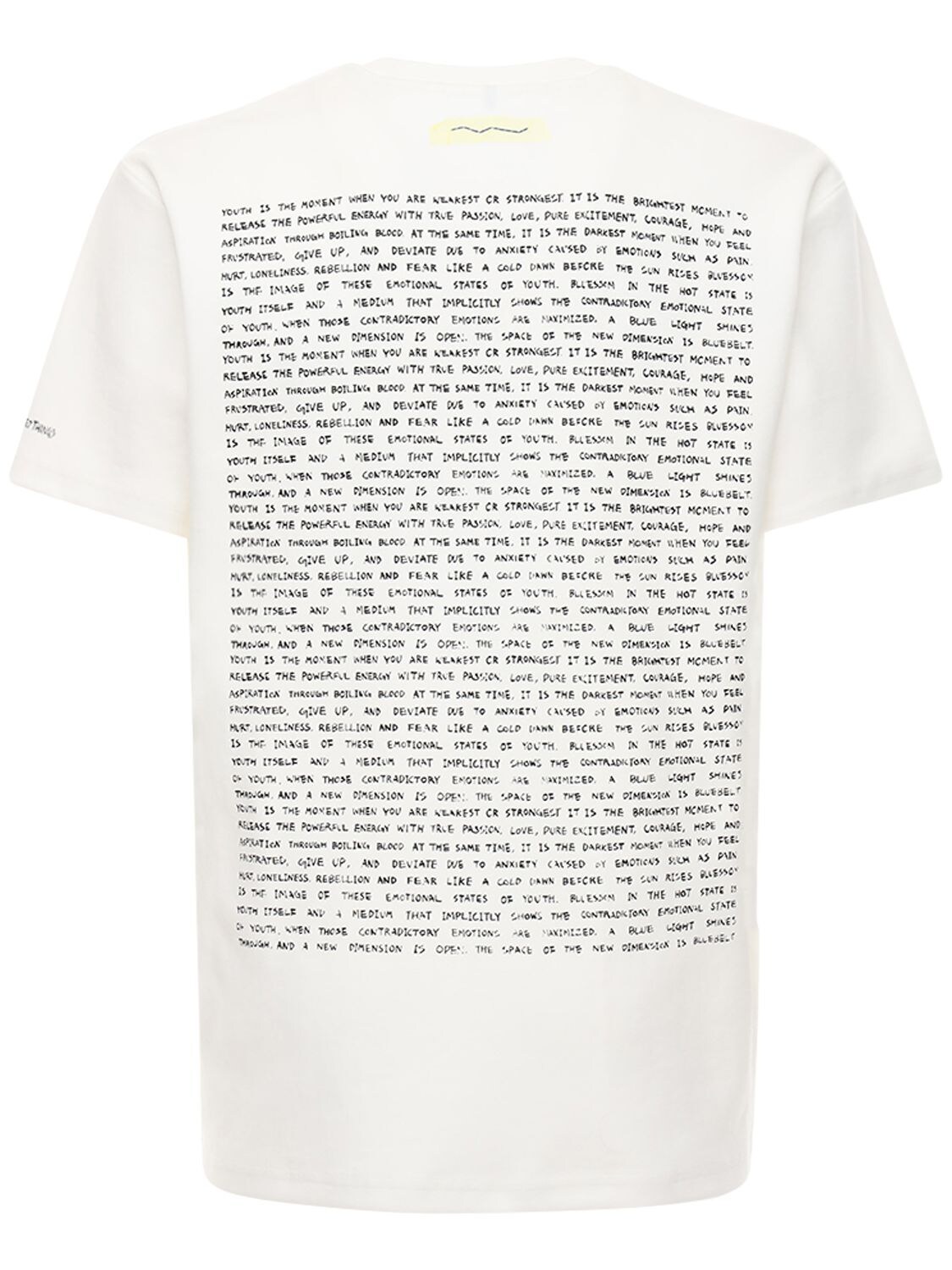 Ader Error Logo Print Cotton Jersey T-shirt In Off White