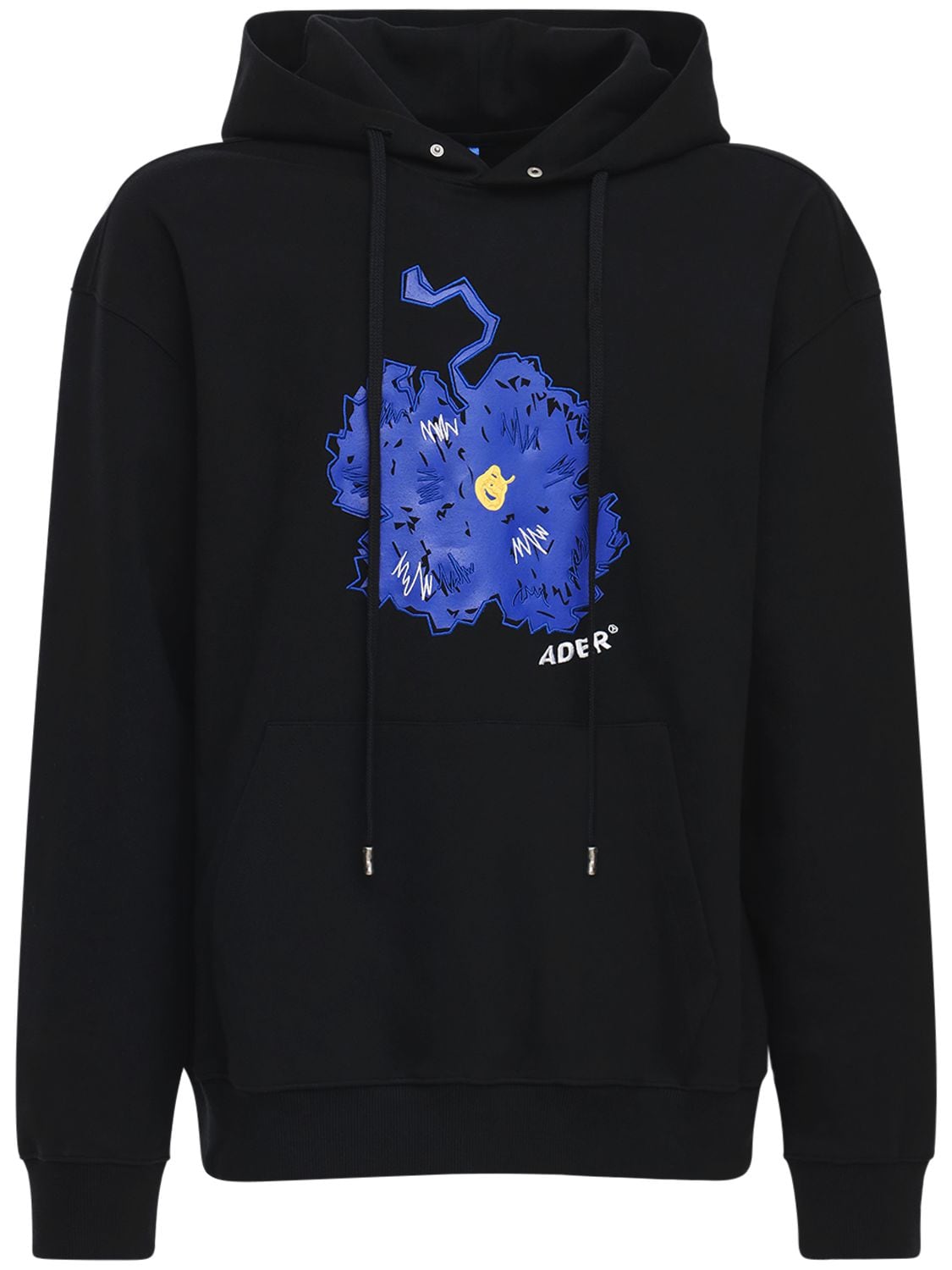 ADER ERROR FLORAL EMBROIDERY COTTON HOODIE,72IS3R020-QKXBQ0S1