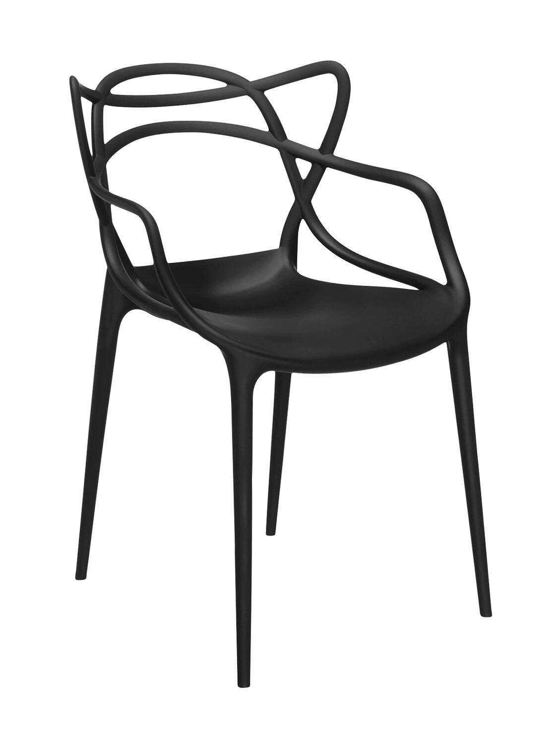 Kartell Set Of 2 Masters Chairs In Black