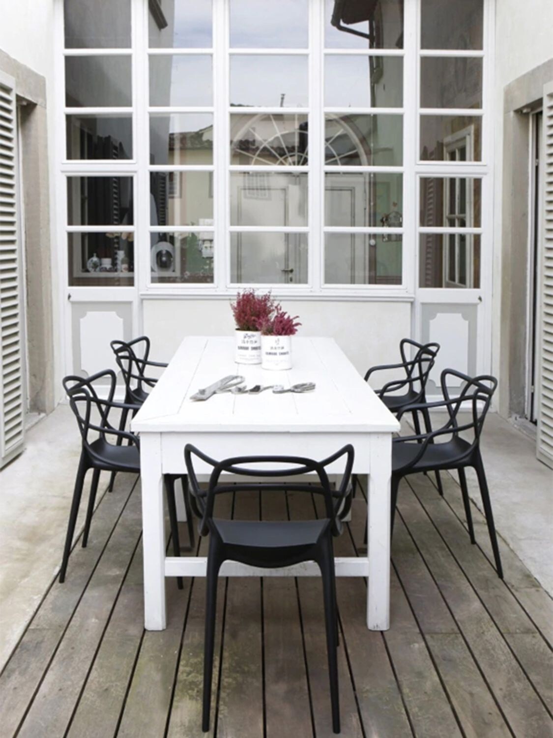 Kartell Set Of 2 Masters Chairs In Black