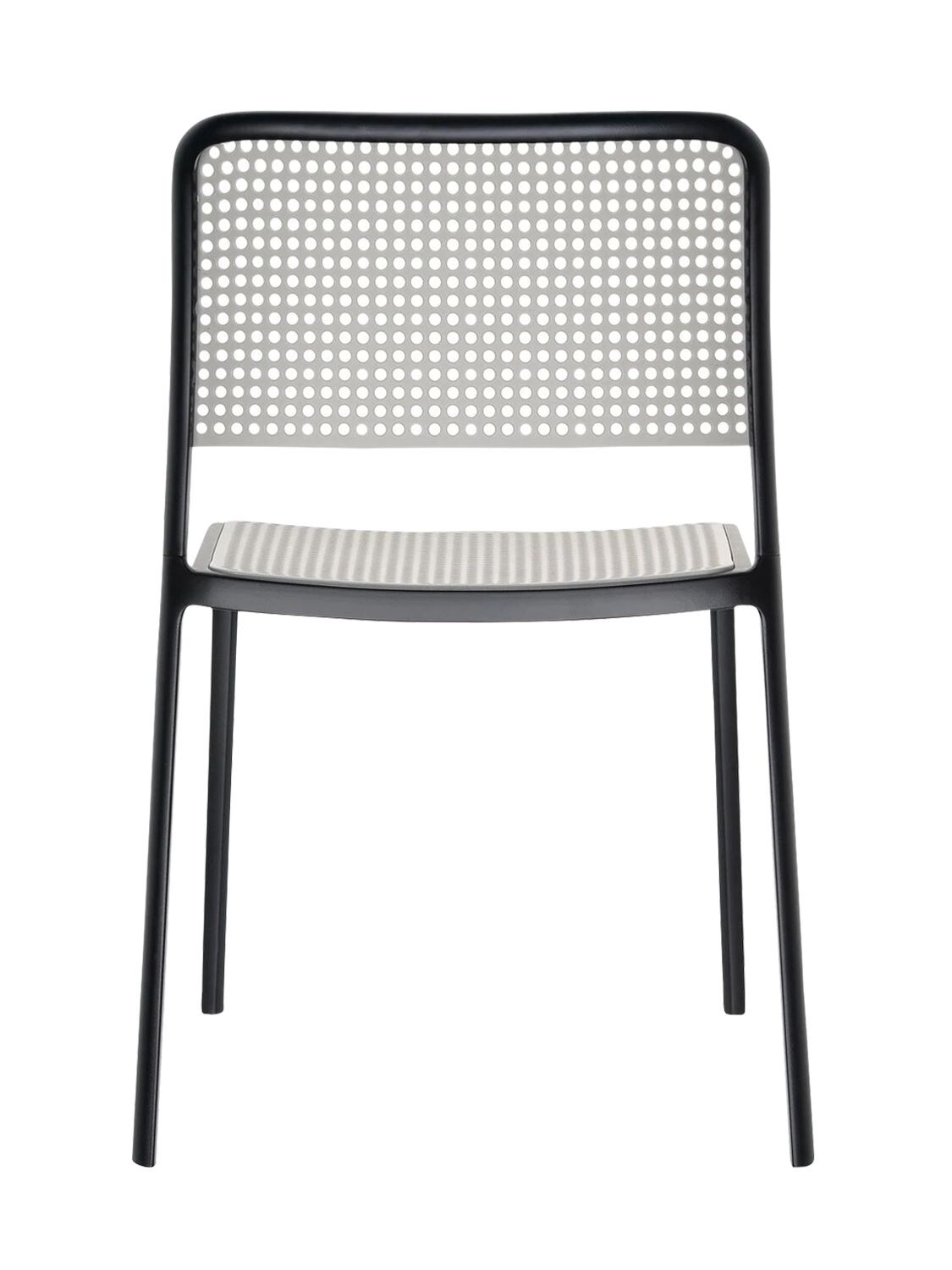 Shop Kartell Set Of 2 Audrey Outdoor Chairs In Black,grey