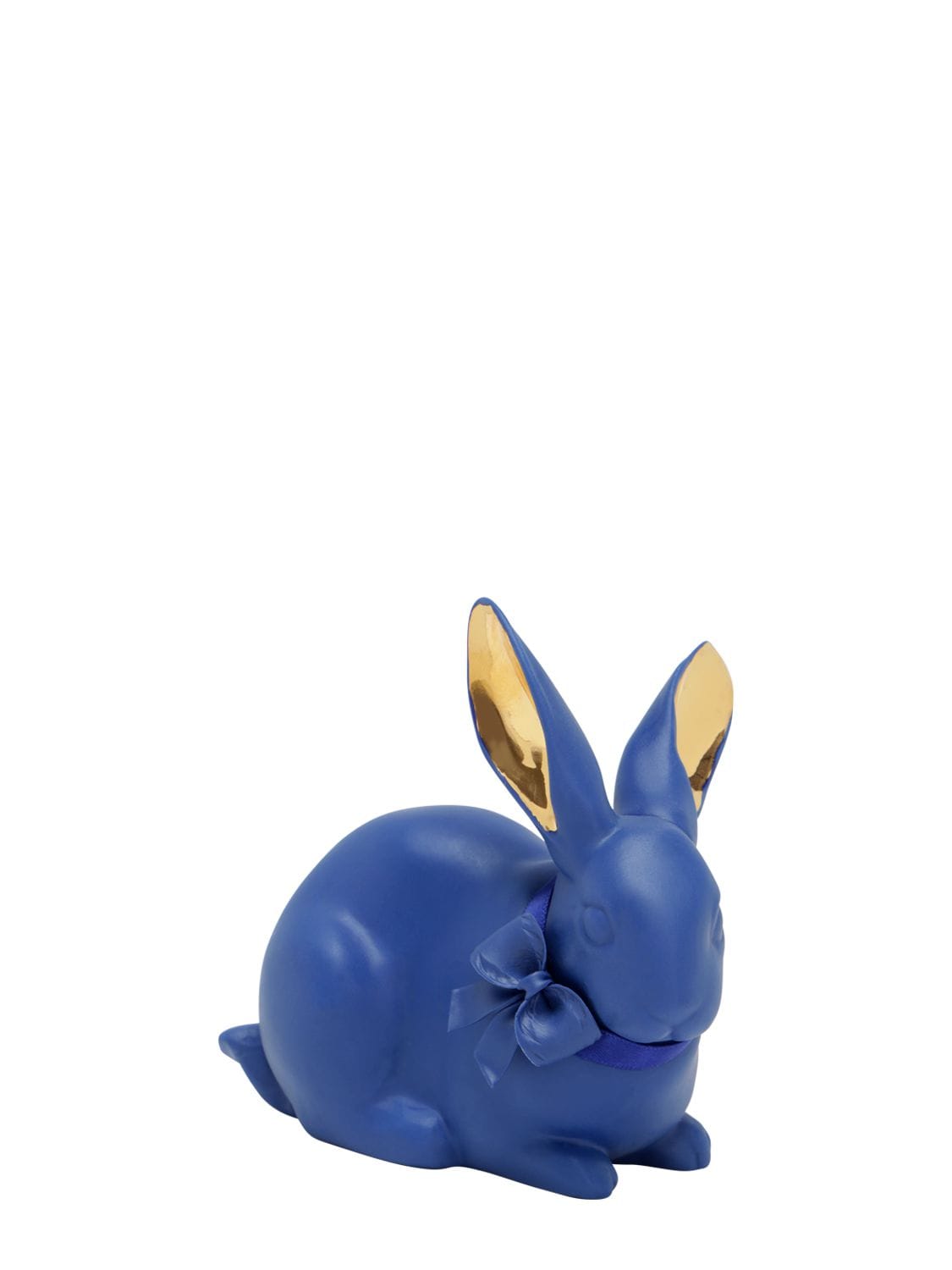Lladrò The Rabbit Figurine In Blue,gold